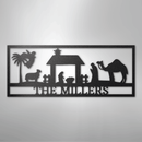 Custom Metal Wall Art - Personalized Nativity Sign