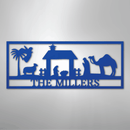 Custom Metal Wall Art - Personalized Nativity Sign