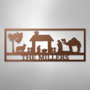 Custom Metal Wall Art - Personalized Nativity Sign