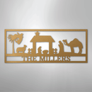 Custom Metal Wall Art - Personalized Nativity Sign