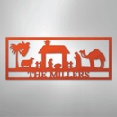 Custom Metal Wall Art - Personalized Nativity Sign