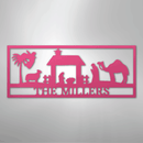 Custom Metal Wall Art - Personalized Nativity Sign