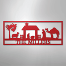 Custom Metal Wall Art - Personalized Nativity Sign