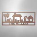 Custom Metal Wall Art - Personalized Nativity Sign