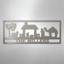 Custom Metal Wall Art - Personalized Nativity Sign