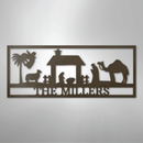 Custom Metal Wall Art - Personalized Nativity Sign