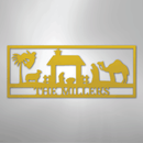Custom Metal Wall Art - Personalized Nativity Sign