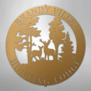 Custom Metal Wall Art - Personalized Deer Forest Monogram Sign