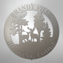 Custom Metal Wall Art - Personalized Deer Forest Monogram Sign