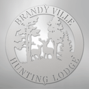 Custom Metal Wall Art - Personalized Deer Forest Monogram Sign