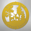 Custom Metal Wall Art - Personalized Deer Forest Monogram Sign