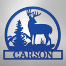 Custom Metal Wall Art - Personalized Deer Sign