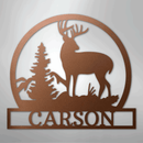 Custom Metal Wall Art - Personalized Deer Sign