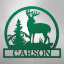 Custom Metal Wall Art - Personalized Deer Sign