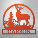 Custom Metal Wall Art - Personalized Deer Sign