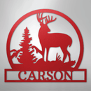 Custom Metal Wall Art - Personalized Deer Sign