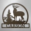 Custom Metal Wall Art - Personalized Deer Sign