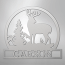 Custom Metal Wall Art - Personalized Deer Sign