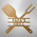 Custom Metal Wall Art - Personalized Grill Sign