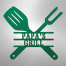 Custom Metal Wall Art - Personalized Grill Sign