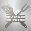 Custom Metal Wall Art - Personalized Grill Sign