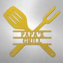 Custom Metal Wall Art - Personalized Grill Sign