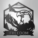 Custom Metal Wall Art - Personalized Patriotic Eagle Sign