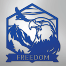 Custom Metal Wall Art - Personalized Patriotic Eagle Sign