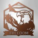 Custom Metal Wall Art - Personalized Patriotic Eagle Sign