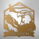 Custom Metal Wall Art - Personalized Patriotic Eagle Sign