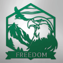 Custom Metal Wall Art - Personalized Patriotic Eagle Sign