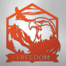 Custom Metal Wall Art - Personalized Patriotic Eagle Sign