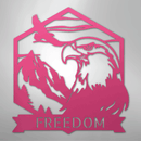 Custom Metal Wall Art - Personalized Patriotic Eagle Sign