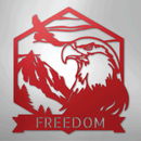 Custom Metal Wall Art - Personalized Patriotic Eagle Sign