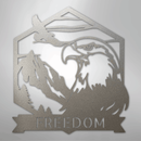 Custom Metal Wall Art - Personalized Patriotic Eagle Sign