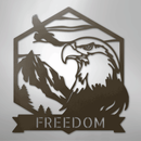 Custom Metal Wall Art - Personalized Patriotic Eagle Sign