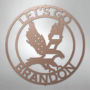 Custom Metal Wall Art - Personalized Patriotic Eagle Sign
