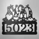 Custom Metal Wall Art - Personalized Gnome Address Sign