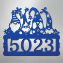 Custom Metal Wall Art - Personalized Gnome Address Sign