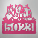 Custom Metal Wall Art - Personalized Gnome Address Sign