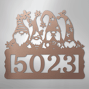 Custom Metal Wall Art - Personalized Gnome Address Sign