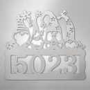 Custom Metal Wall Art - Personalized Gnome Address Sign