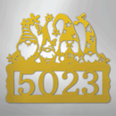 Custom Metal Wall Art - Personalized Gnome Address Sign