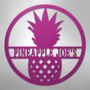 Custom Metal Wall Art - Personalized Pineapple Welcome Sign