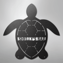 Custom Metal Wall Art - Personalized Sea Turtle Monogram Sign