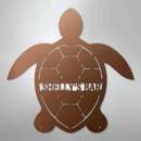Custom Metal Wall Art - Personalized Sea Turtle Monogram Sign