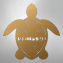 Custom Metal Wall Art - Personalized Sea Turtle Monogram Sign