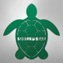 Custom Metal Wall Art - Personalized Sea Turtle Monogram Sign