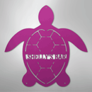 Custom Metal Wall Art - Personalized Sea Turtle Monogram Sign