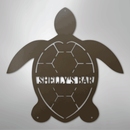 Custom Metal Wall Art - Personalized Sea Turtle Monogram Sign